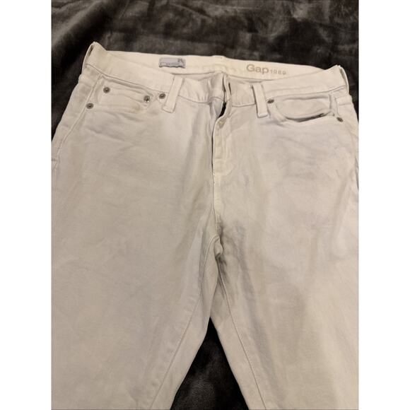 GAP 1969 Women's Girlfriend Jeans Denim White Size 29R 90s - Picture 5 of 16